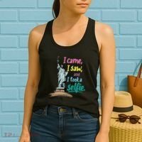 Statue Of Liberty Museum Travel I Came I Saw I Took A Selfie Women's Tank Top thumb 2