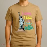 Statue Of Liberty Museum Travel I Came I Saw I Took A Selfie T-Shirt thumb 3