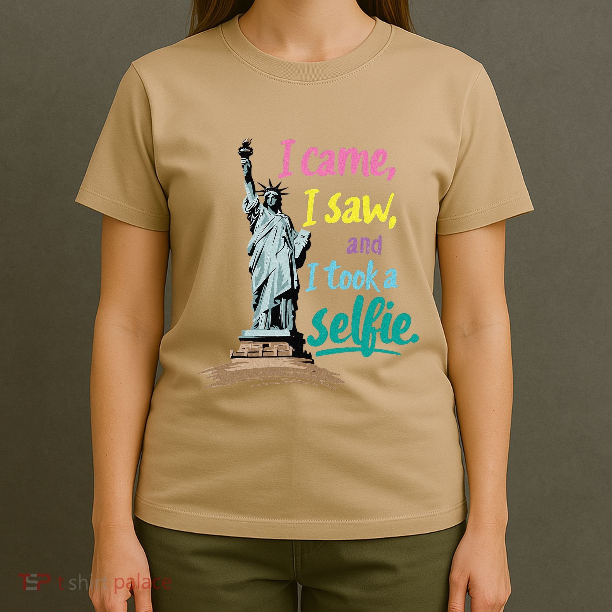 Statue Of Liberty Museum Travel I Came I Saw I Took A Selfie T-Shirt