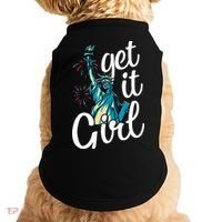 Statue of Liberty Get It American Flag 4th of July Doggie Tank thumb 0