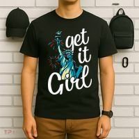 Statue of Liberty Get It American Flag 4th of July T-Shirt thumb 6