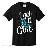 Statue of Liberty Get It American Flag 4th of July Kids T-Shirt thumb 0