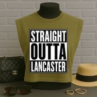 Straight Outta Lancaster Garment-Dyed Women's Muscle Tee thumb 3