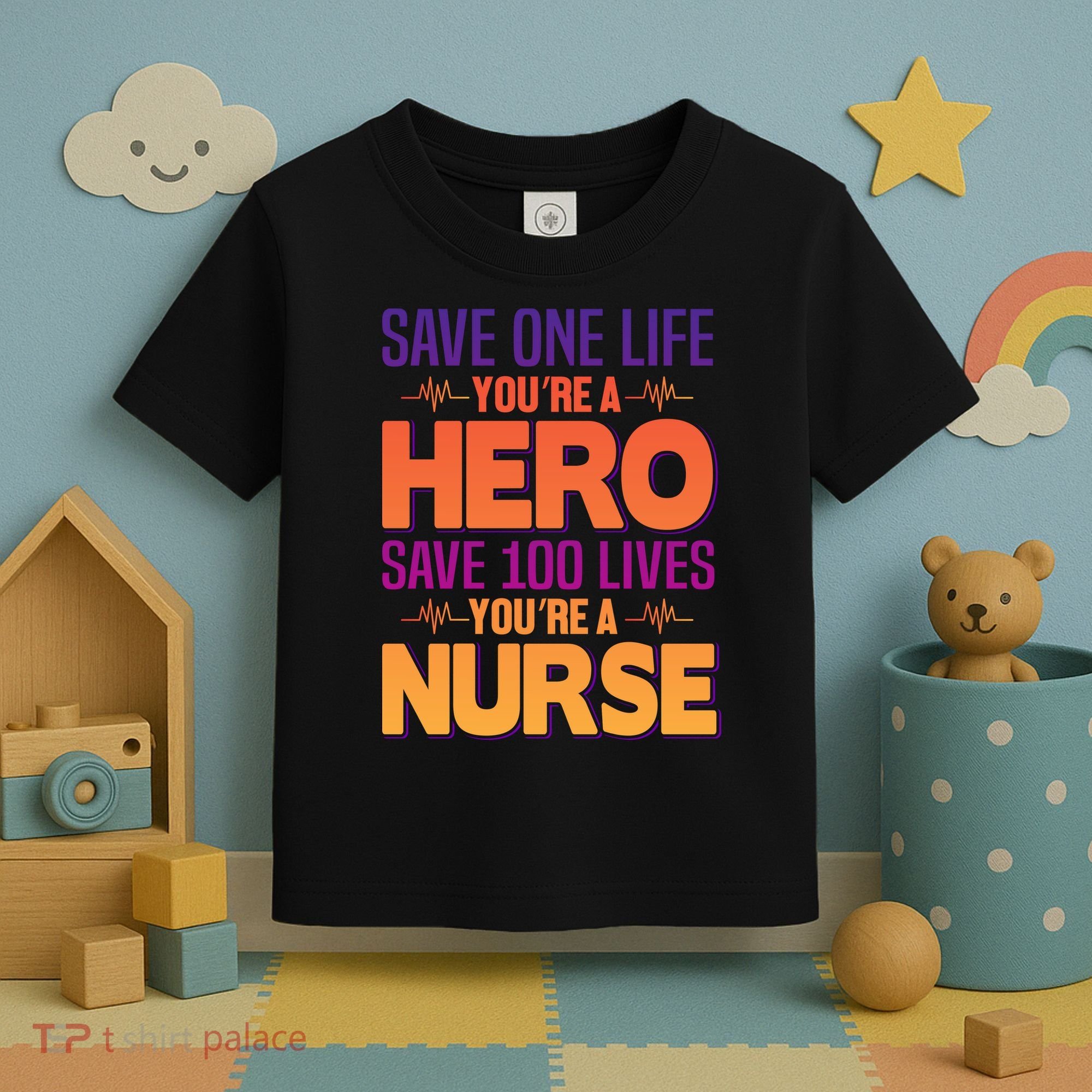 Save One Life You're A Hero Save 100 Lives You're A Nurse Toddler T-Shirt