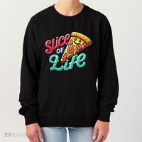 Slice Of Life Cartoon Pizza Women's Sweatshirt thumb 0