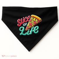 Slice Of Life Cartoon Pizza USA-Made Doggie Bandana thumb 0