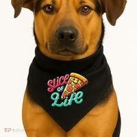 Slice Of Life Cartoon Pizza USA-Made Doggie Bandana thumb 1