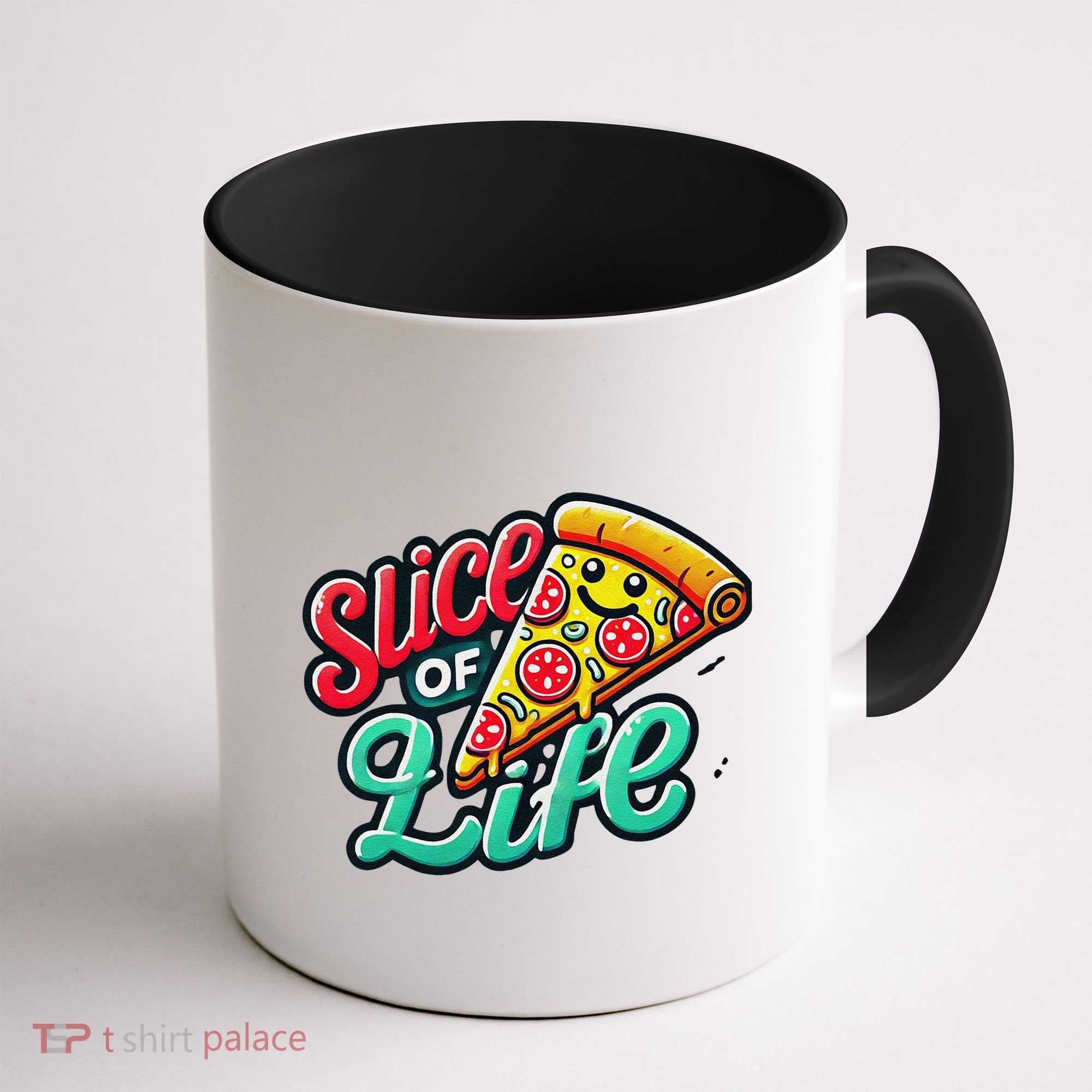 Slice Of Life Cartoon Pizza Coffee Mug