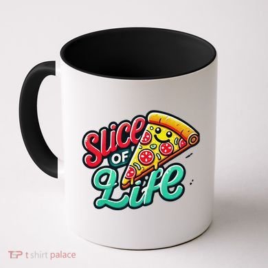 Slice Of Life Cartoon Pizza Coffee Mug