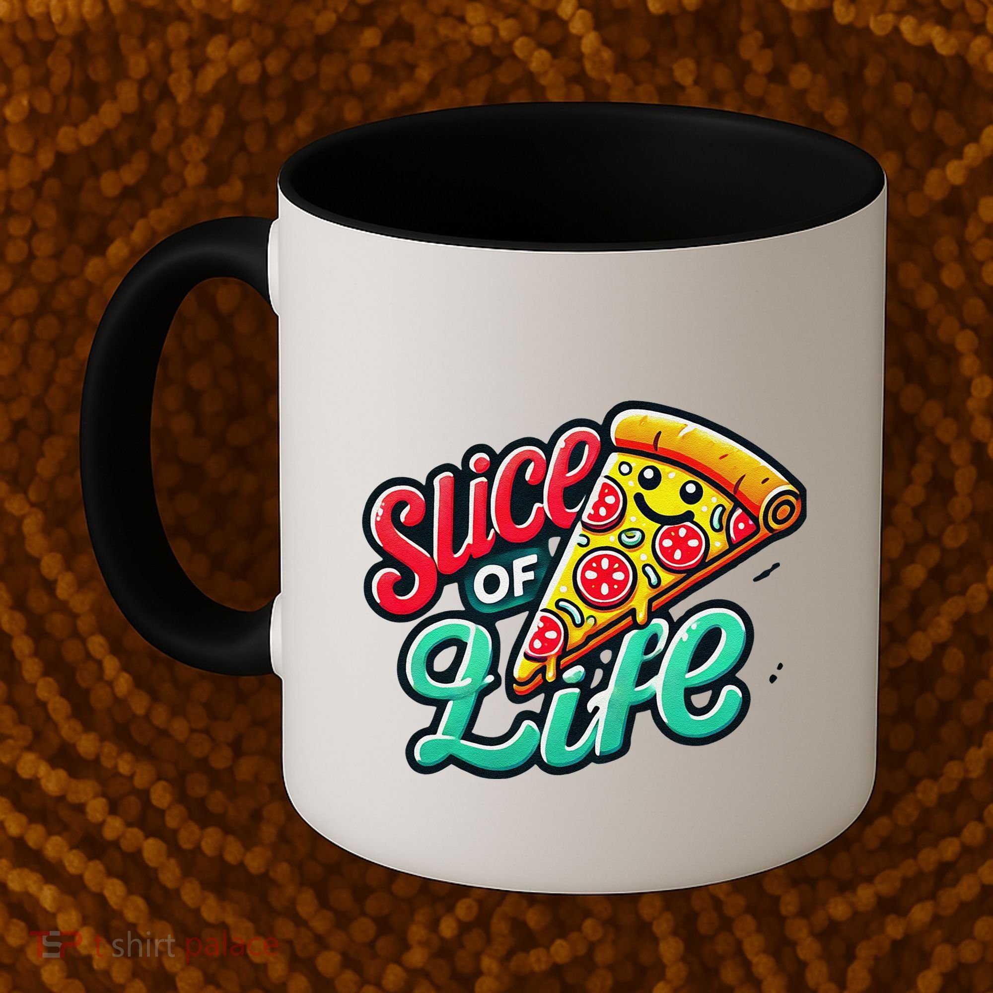 Slice Of Life Cartoon Pizza Coffee Mug