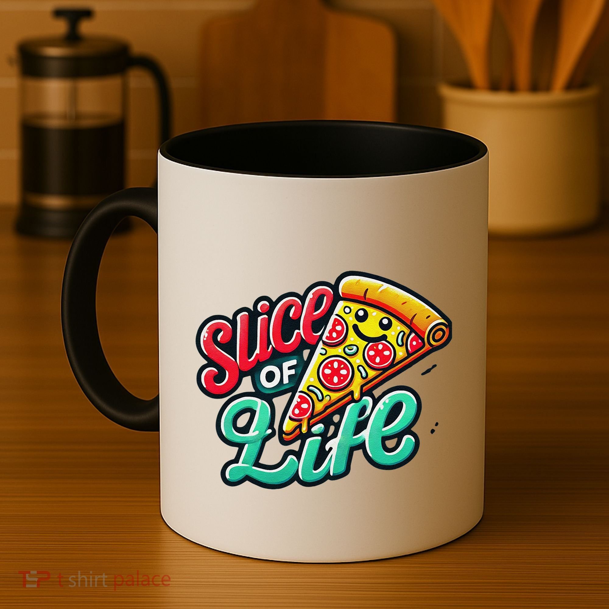 Slice Of Life Cartoon Pizza Coffee Mug