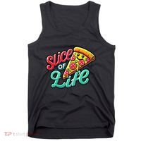 Slice Of Life Cartoon Pizza Tank Top thumb 0