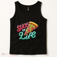 Slice Of Life Cartoon Pizza Tank Top thumb 2