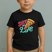 Slice Of Life Cartoon Pizza Toddler T-Shirt thumb 2