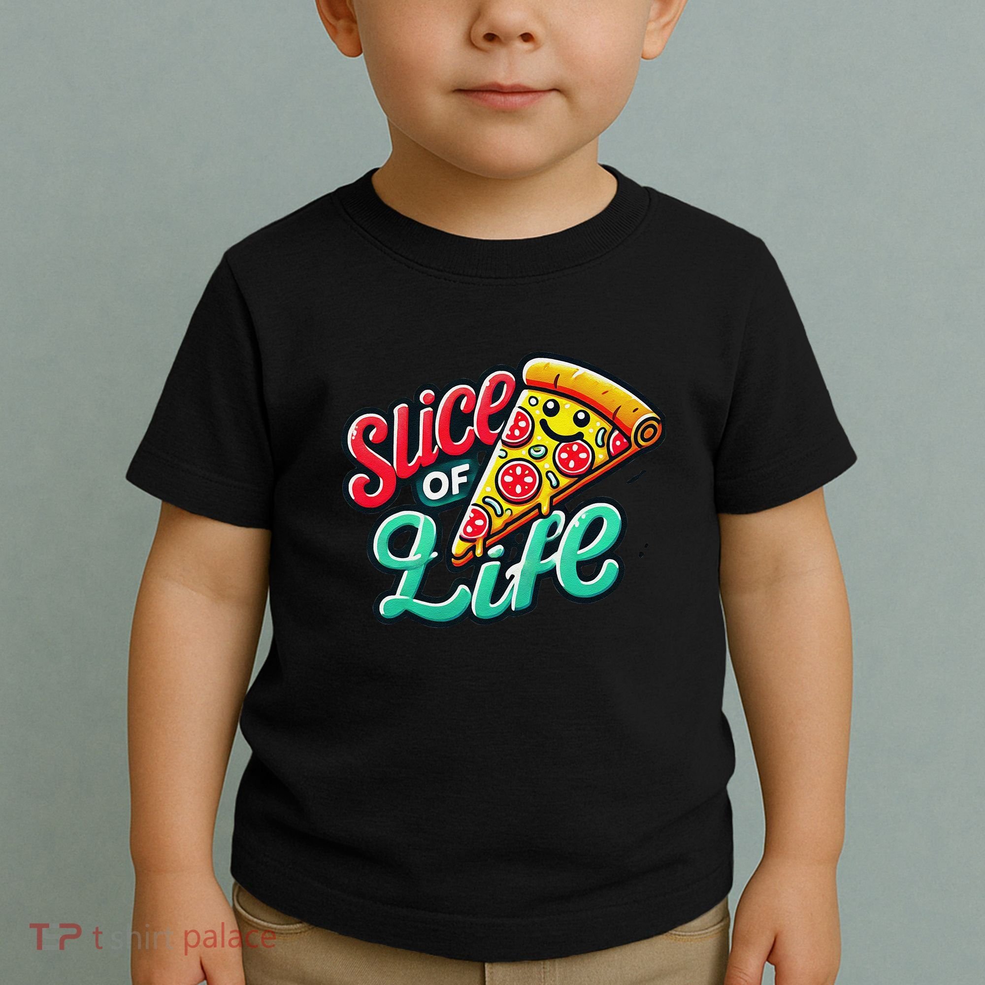Slice Of Life Cartoon Pizza Toddler T-Shirt