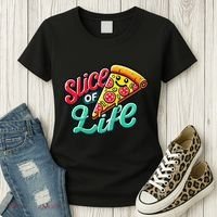 Slice Of Life Cartoon Pizza Women's T-Shirt thumb 3