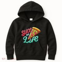 Slice Of Life Cartoon Pizza Kids Hoodie thumb 0
