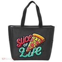 Slice Of Life Cartoon Pizza Tote Bag thumb 0