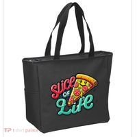 Slice Of Life Cartoon Pizza Tote Bag thumb 2