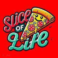 Slice Of Life Cartoon Pizza Santa Hat thumb 1