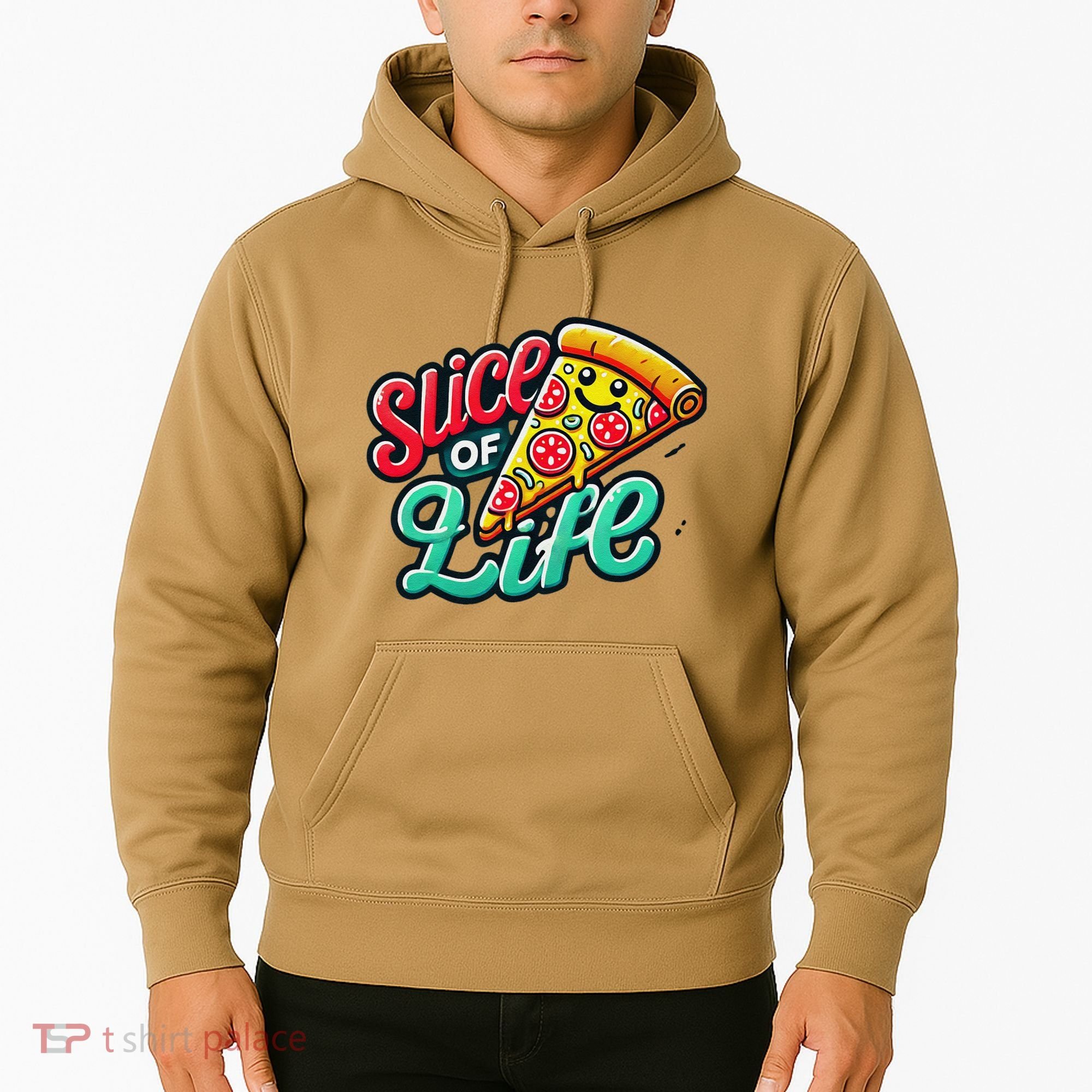Slice Of Life Cartoon Pizza Hoodie