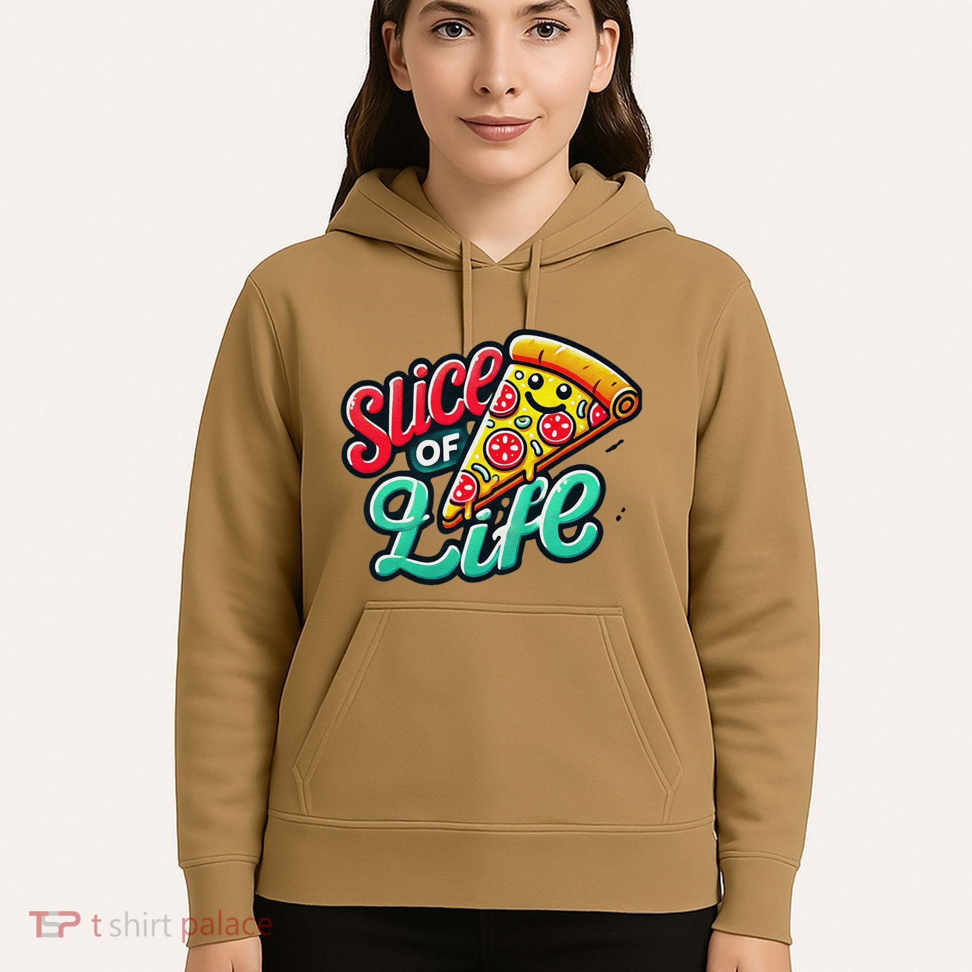 Slice Of Life Cartoon Pizza Hoodie