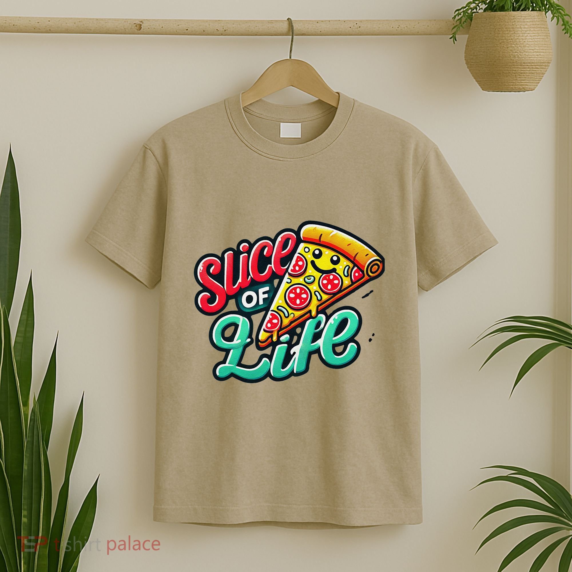 Slice Of Life Cartoon Pizza T-Shirt