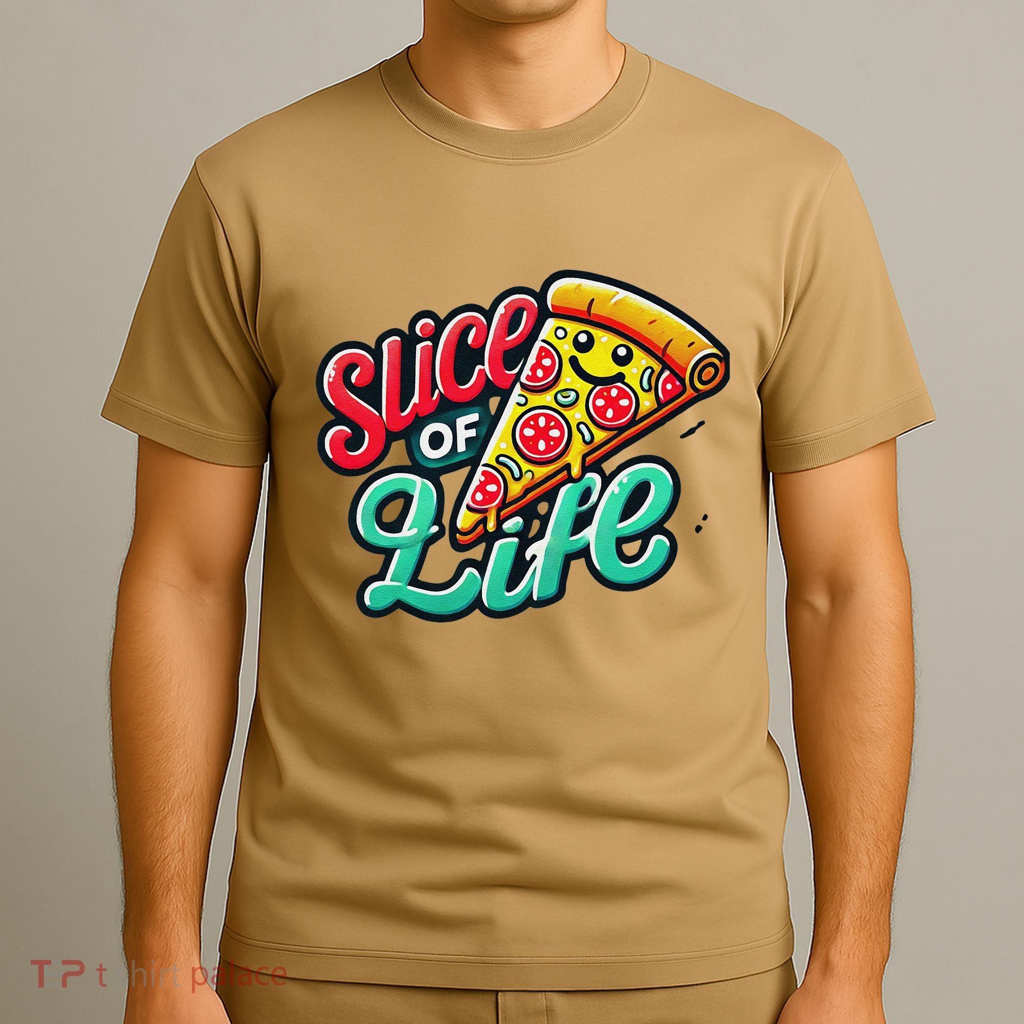 Slice Of Life Cartoon Pizza T-Shirt