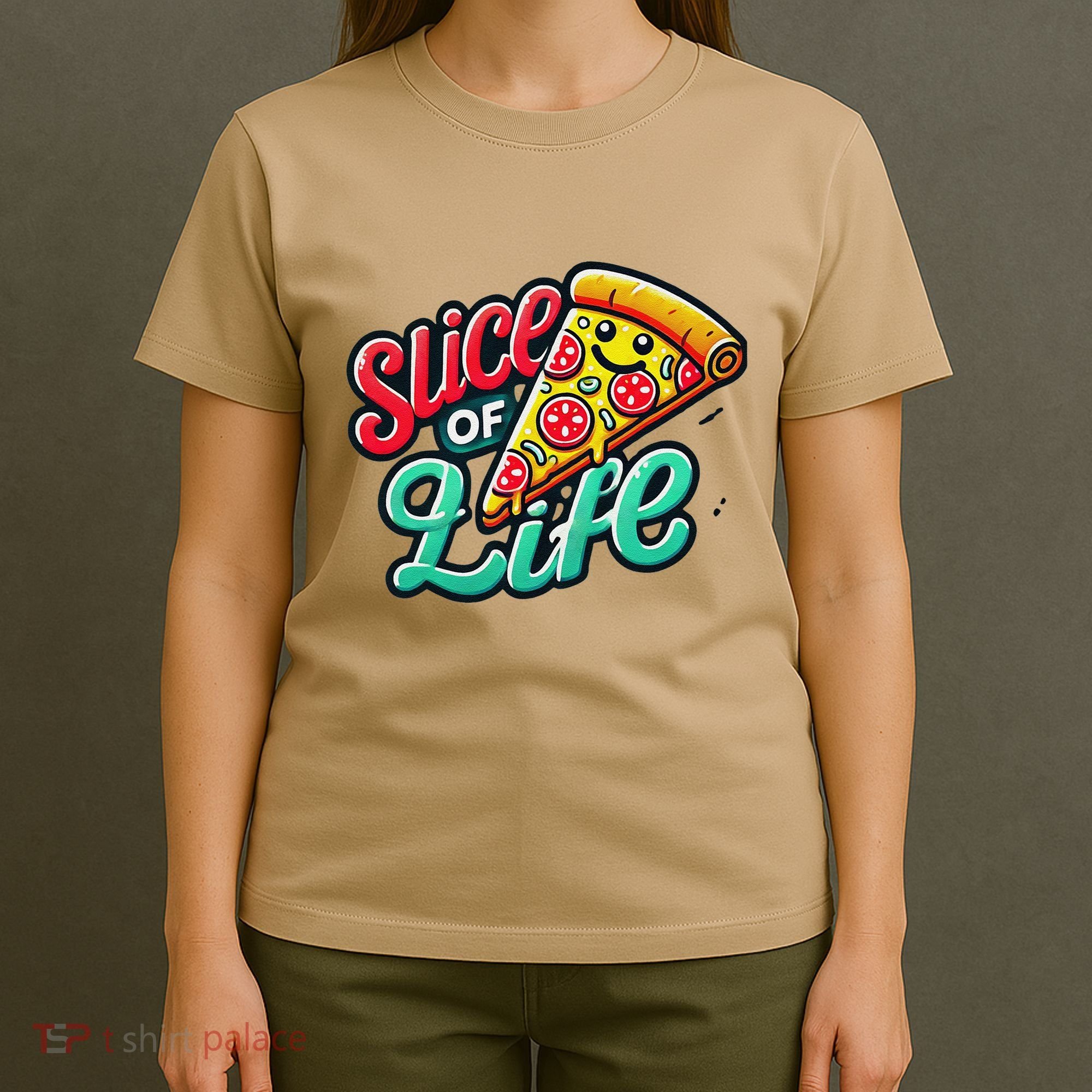Slice Of Life Cartoon Pizza T-Shirt