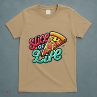 Slice Of Life Cartoon Pizza T-Shirt thumb 5
