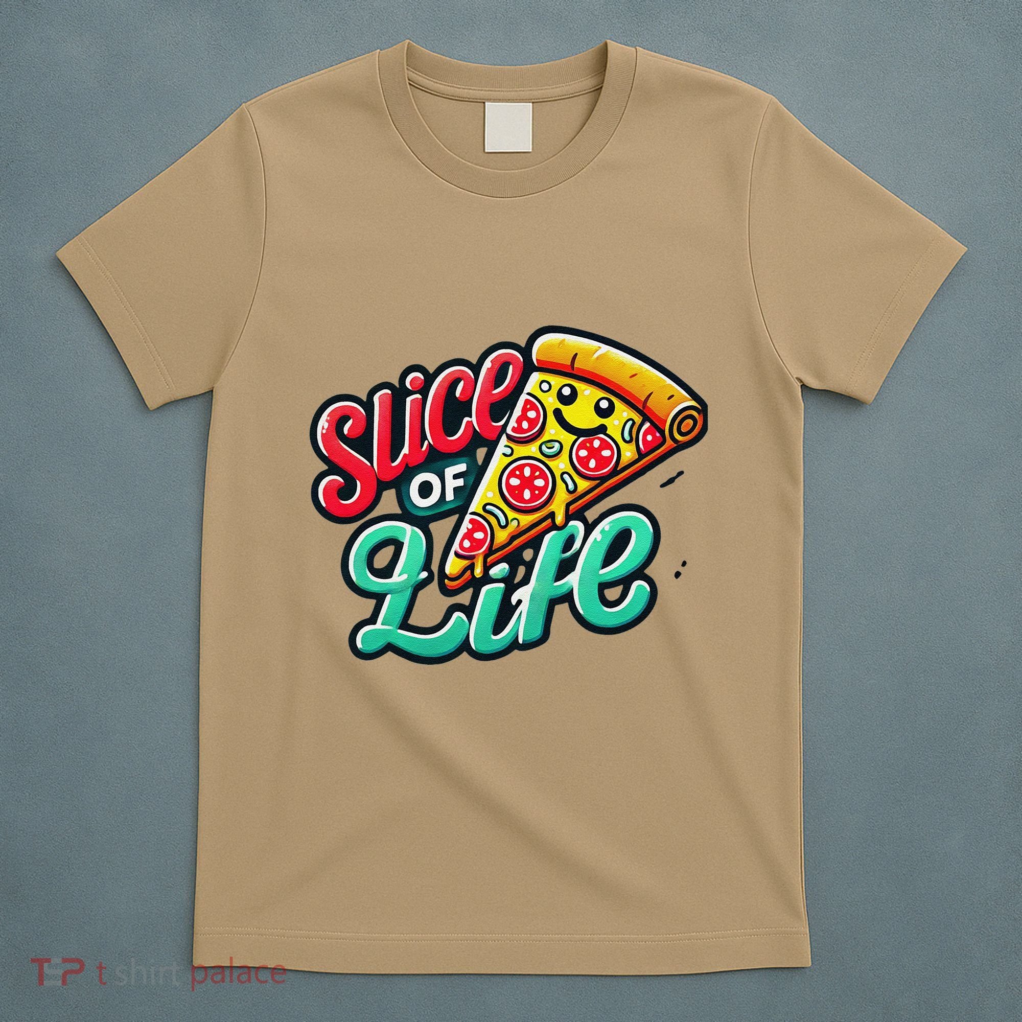 Slice Of Life Cartoon Pizza T-Shirt