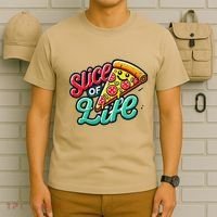 Slice Of Life Cartoon Pizza T-Shirt thumb 6