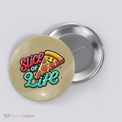 Slice Of Life Cartoon Pizza Button