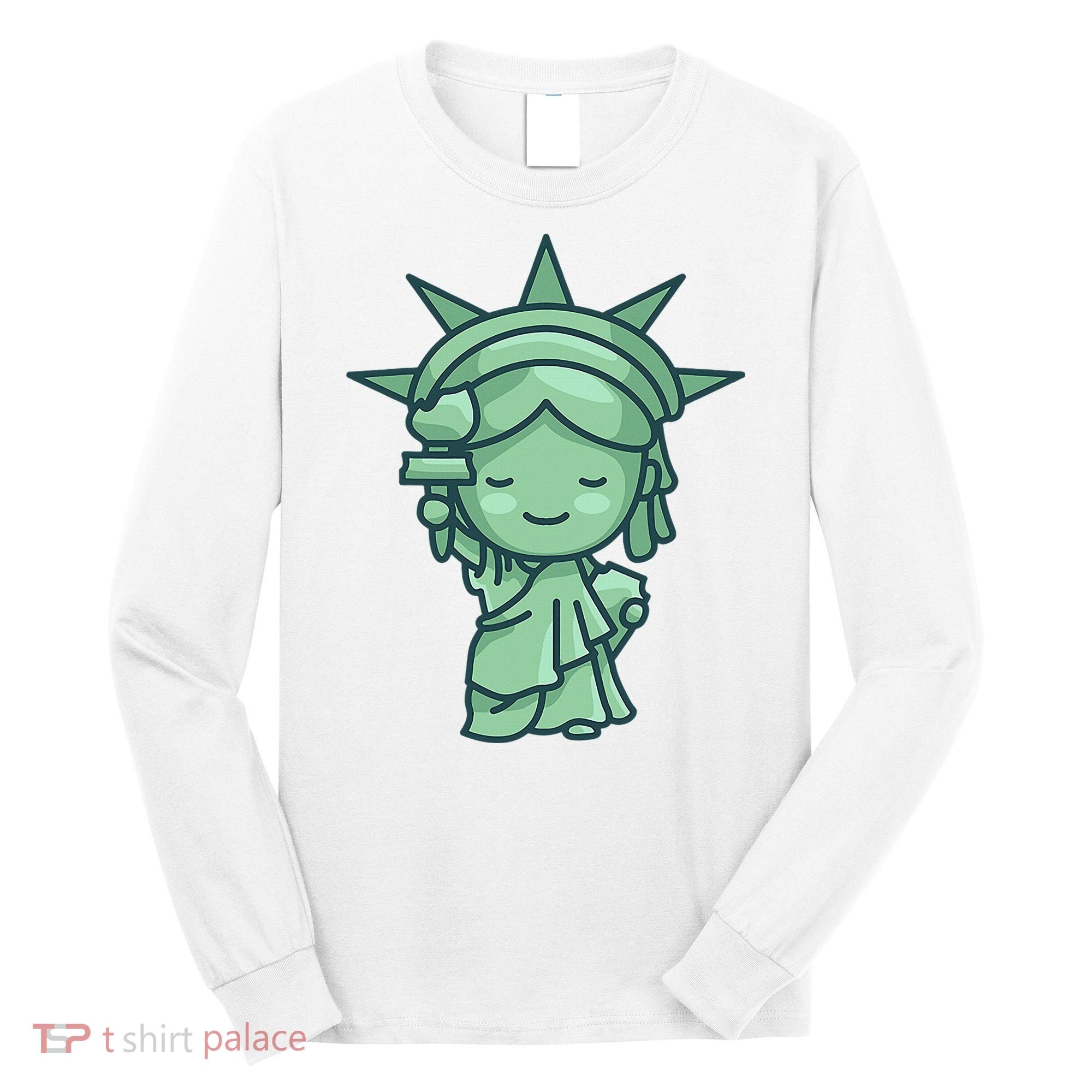 Statue Of Liberty Cute Nyc New York City Manhattan Long Sleeve Shirt