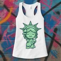 Statue Of Liberty Cute Nyc New York City Manhattan Women's Tank Top thumb 3