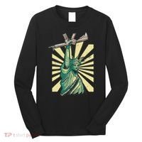 Statue Of Liberty Ar 15 Gun Loving American Long Sleeve Shirt thumb 0