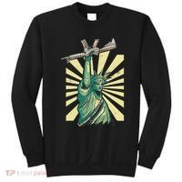 Statue Of Liberty Ar 15 Gun Loving American Sweatshirt thumb 0