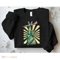 Statue Of Liberty Ar 15 Gun Loving American Sweatshirt thumb 2