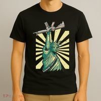 Statue Of Liberty Ar 15 Gun Loving American T-Shirt thumb 3