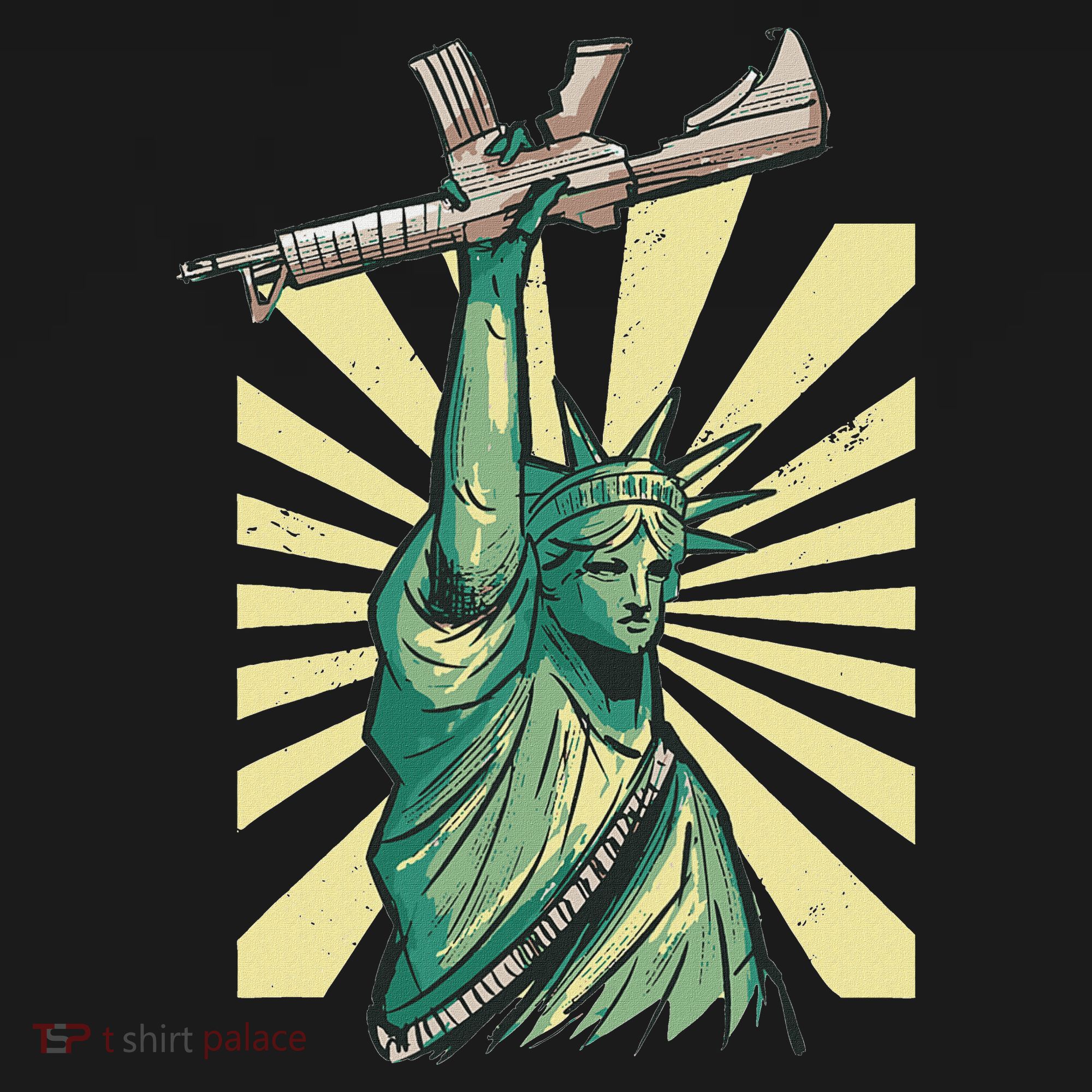 Statue Of Liberty Ar 15 Gun Loving American Women's Hoodie