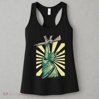 Statue Of Liberty Ar 15 Gun Loving American Women's Tank Top thumb 3