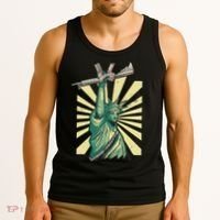 Statue Of Liberty Ar 15 Gun Loving American Tank Top thumb 3