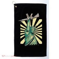 Statue Of Liberty Ar 15 Gun Loving American Golf Towel thumb 0