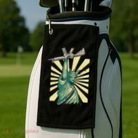 Statue Of Liberty Ar 15 Gun Loving American Golf Towel thumb 2
