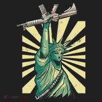 Statue Of Liberty Ar 15 Gun Loving American Golf Towel thumb 3
