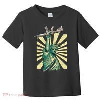 Statue Of Liberty Ar 15 Gun Loving American Toddler T-Shirt thumb 0