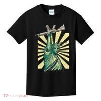 Statue Of Liberty Ar 15 Gun Loving American Kids T-Shirt thumb 0