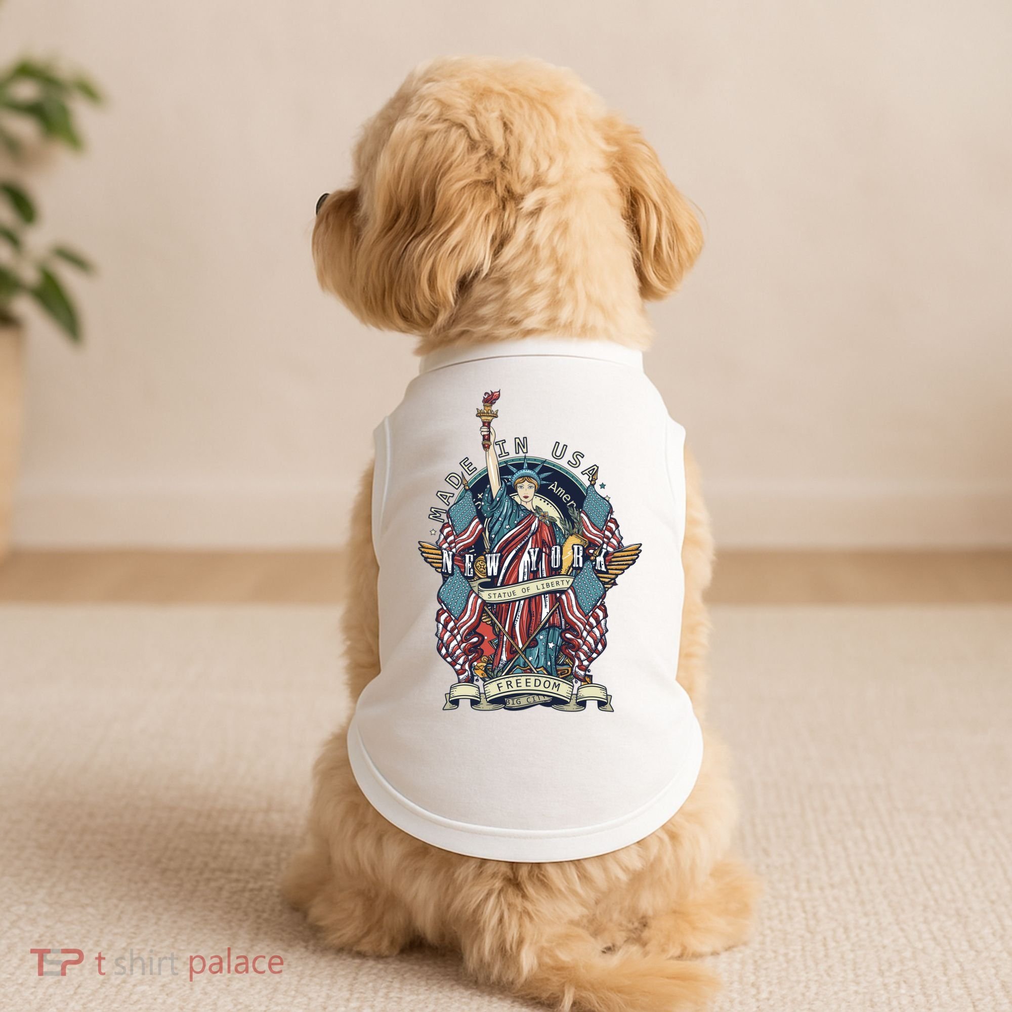 Statue Of Liberty New York Art Doggie Tank