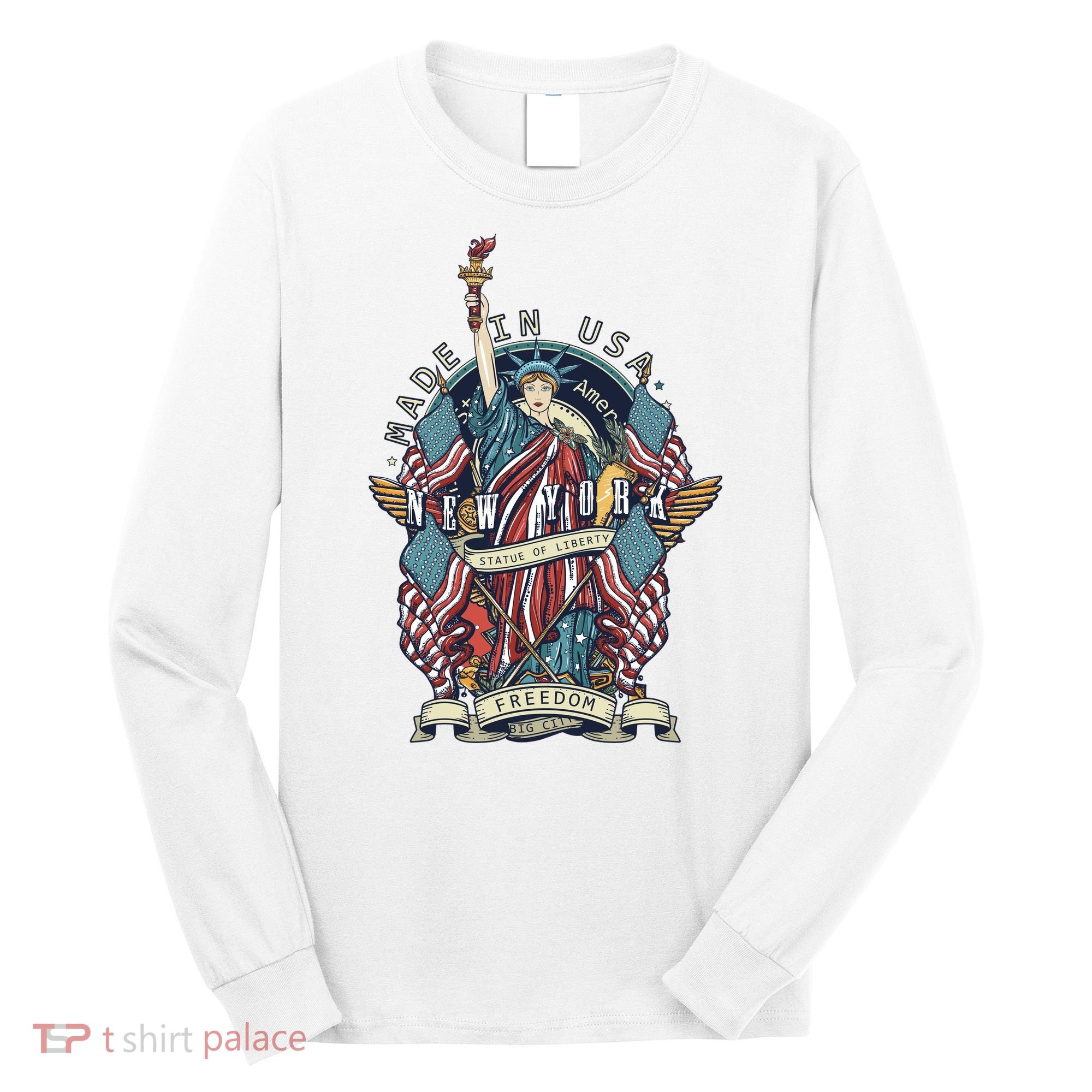 Statue Of Liberty New York Art Long Sleeve Shirt