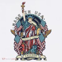 Statue Of Liberty New York Art T-Shirt thumb 7